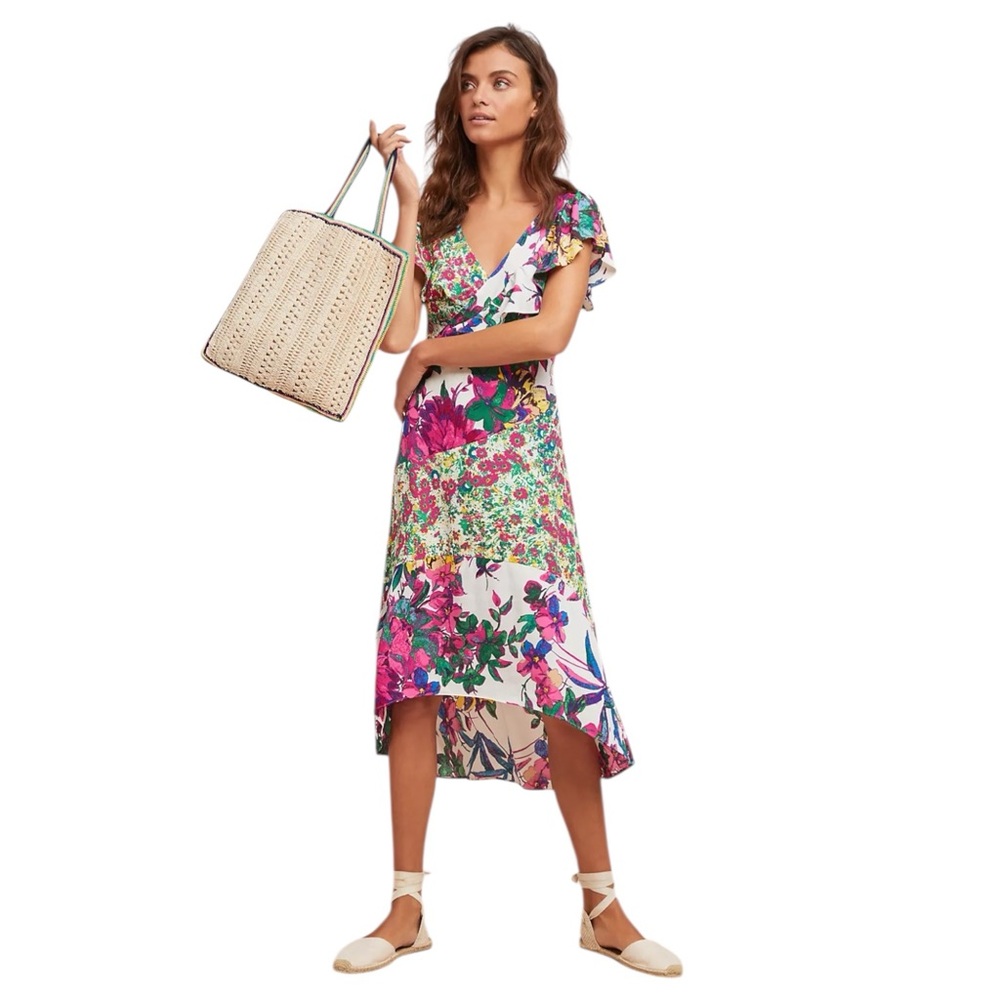 Tracy Reese X Anthropologie Ennis Floral
Faux Wrap Dress Size Womens XSP
